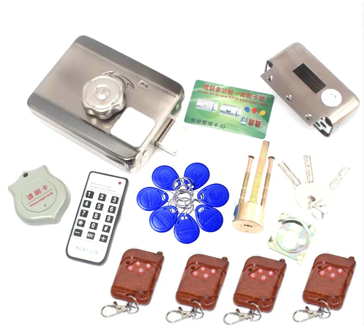 kit11 new button loc Электронный RFID дверной замок для ворот/умный электрический ударный замок магнитный индукционный дверной вход система контроля доступа y 15 метки Пульты ДУ - Цвет: kit11 new button loc