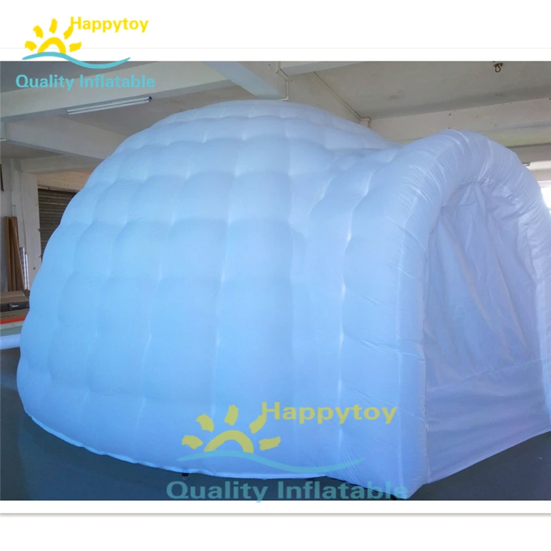 Горячая Распродажа наружный белый надувной Igloo со светодиодной подсветкой