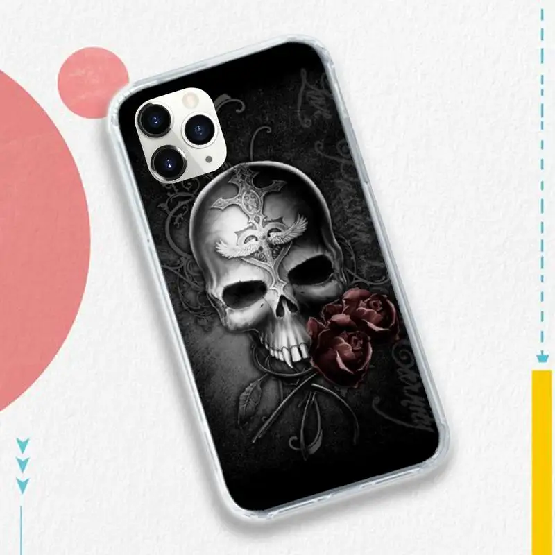 

Skull Skeleton Grim Reaper aesthetics Phone Case for iPhone 11 12 pro XS MAX 8 7 6 6S Plus X 5S SE 2020 XR
