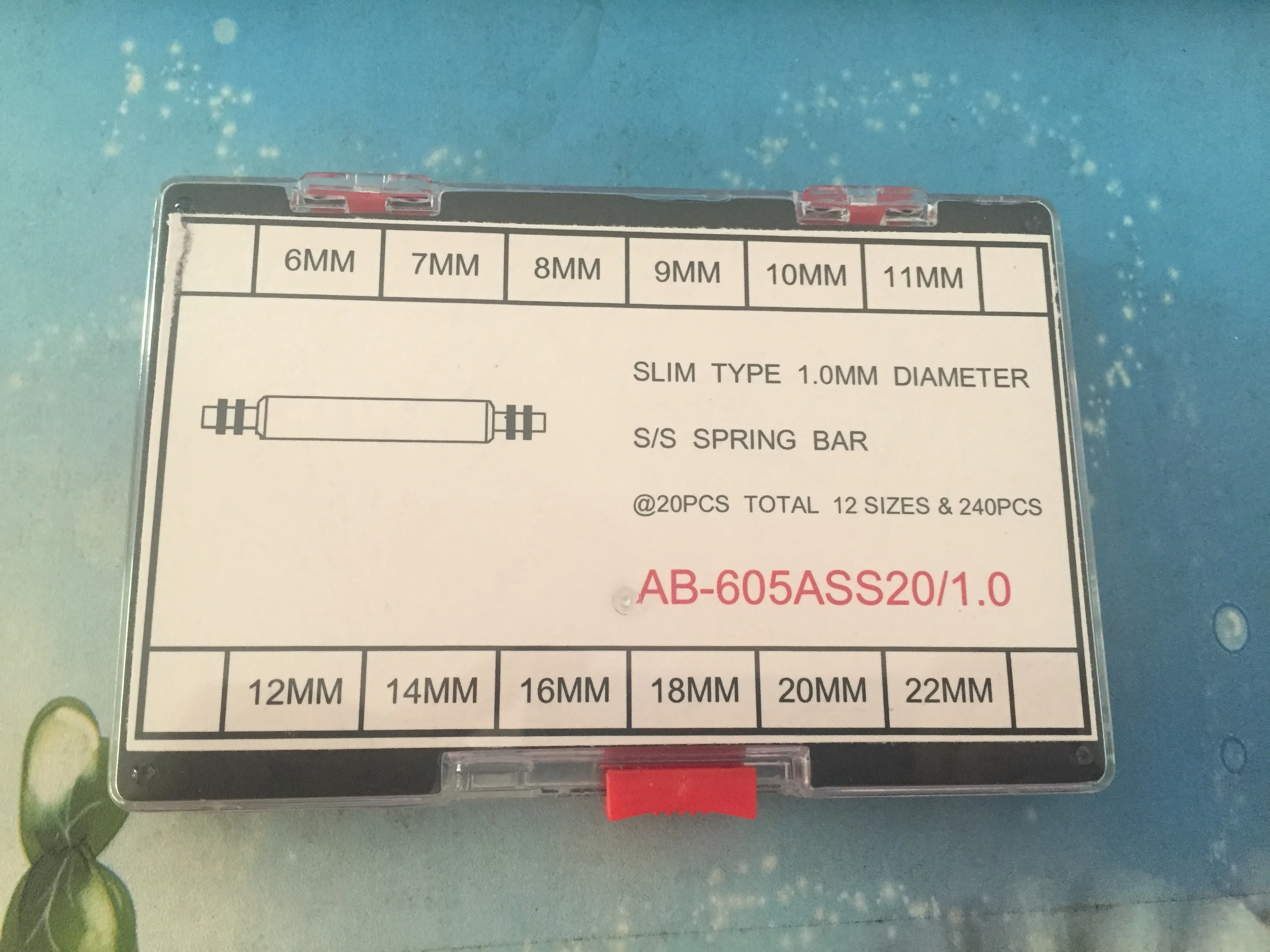 

Штифты для ремешка для часов, 1,0 мм, сверхтонкие, с двойным фланцем, пружинный стержень из нержавеющей стали, ассортимент 240 шт.