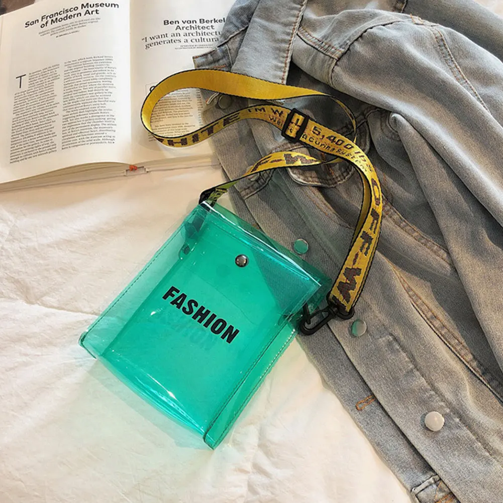 2020 женская прозрачная сумка из ПВХ железная сумочка на плечо с надписью