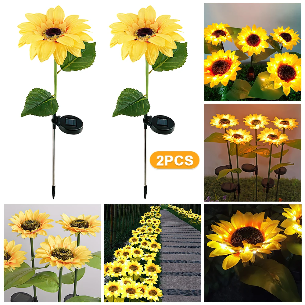 

Garden lights Solar LED Light Waterproof Sunflower Lawn Light Courtyard Garden Decoration Outdoor Landscape Lighting For Patch
