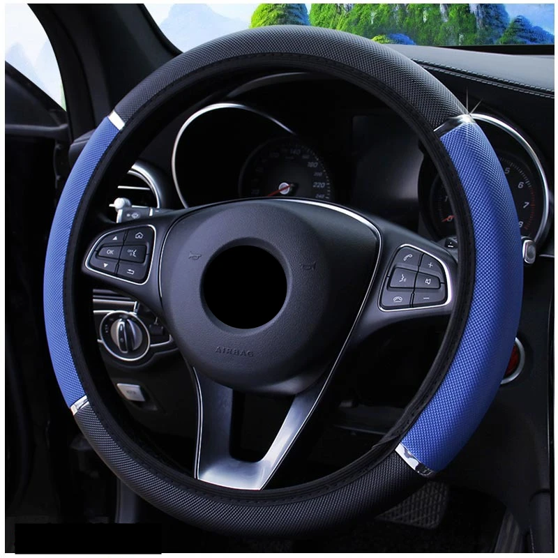 

38CM Car Steering Wheel Cover Auto Steering Wheel Braid On The Steering Wheel Cover Case Funda Volante Universal Car Accessories