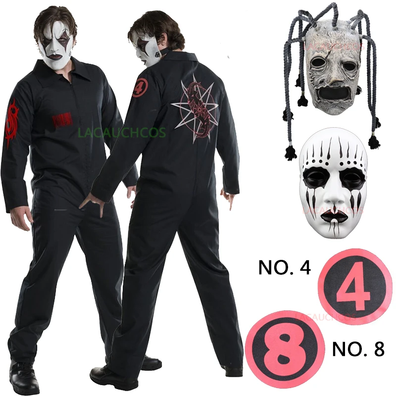 Movie slipknot orchestra Jumpsuits Костюмы для косплея Slipknot Jim Root#4 Corey Taylor #8 хэллоуин аниме одежда