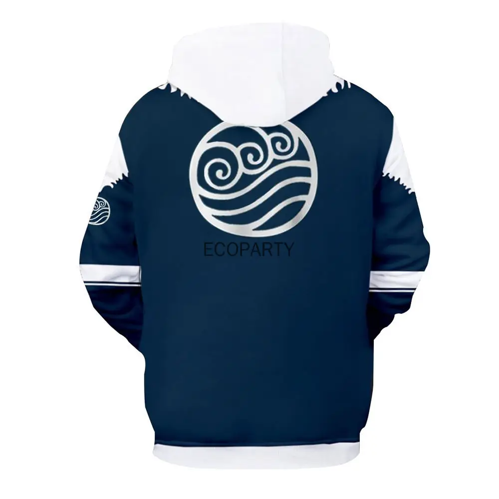 Avatar:The Last Airbender Katara Cosplay Hoodie Avatar Costume 3D Printed Polyester PulloverHoodie for Party Halloween |