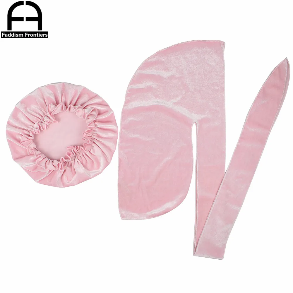 Унисекс бархатная долговечная шляпа для женщин и мужчин банданы тюрбан с длинным