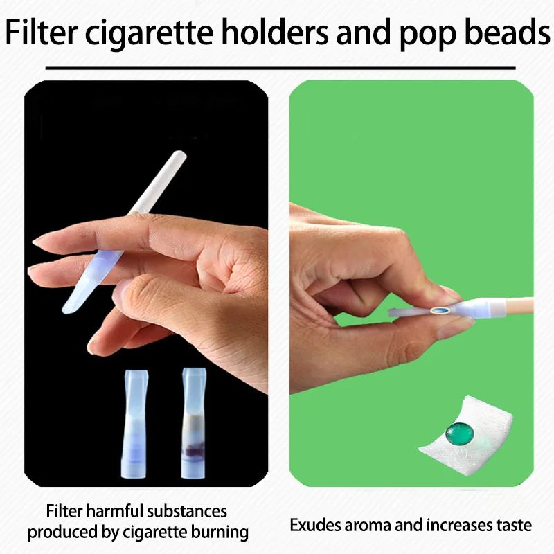 

New Fashion Cigarette Holder Food Grade Silicone Burst Bead Filter Cigarette Holder High Quality Multi-flavor Burst Bead Healthy