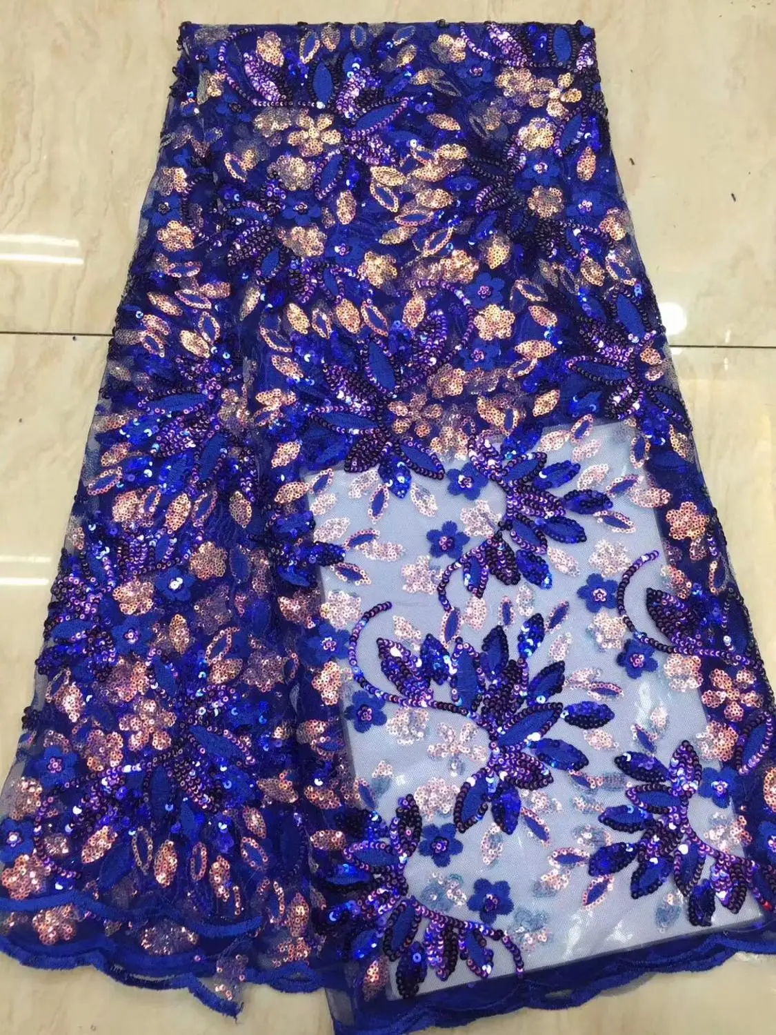 High Quality turquoise sequins French Tulle Lace Fabric Embroidery For Sequins Nigeria Party Dress FFD1011 | Дом и сад