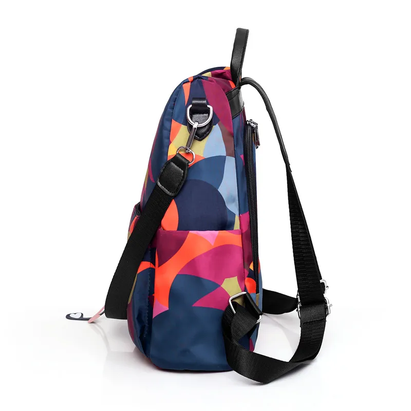 Girls schoolbag waterproof breathable backpack anti-theft middle school student backpack casual printing Oxford cloth schoolbags