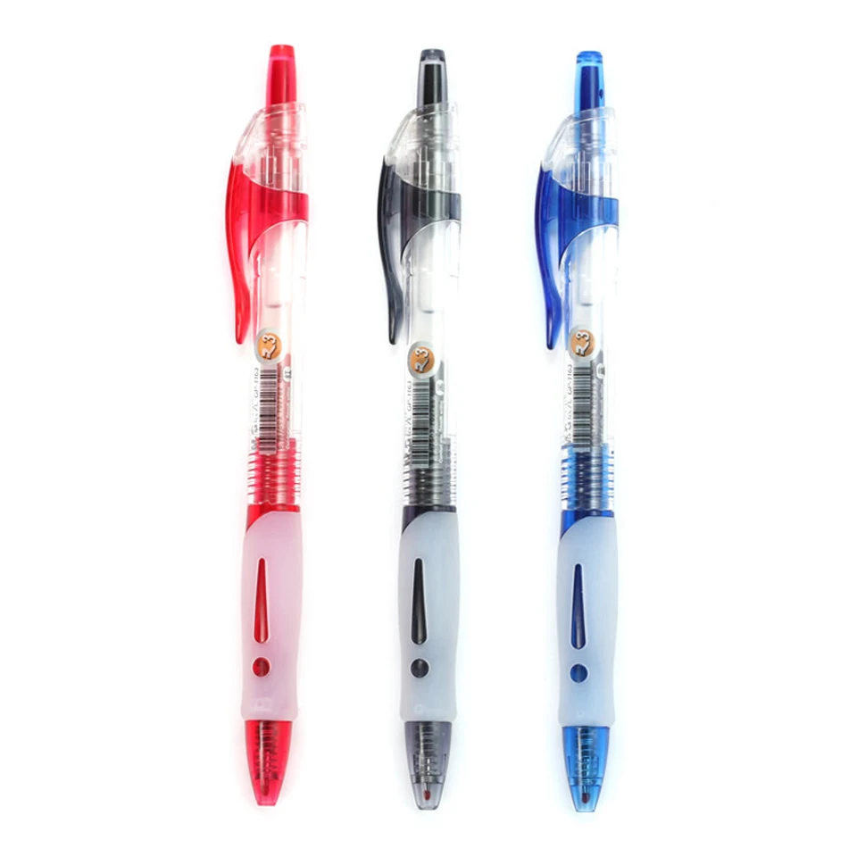 Ручка гелевая 0 5 мм с черными/красными/синими чернилами 6 шт./лот|Гелевые ручки| |