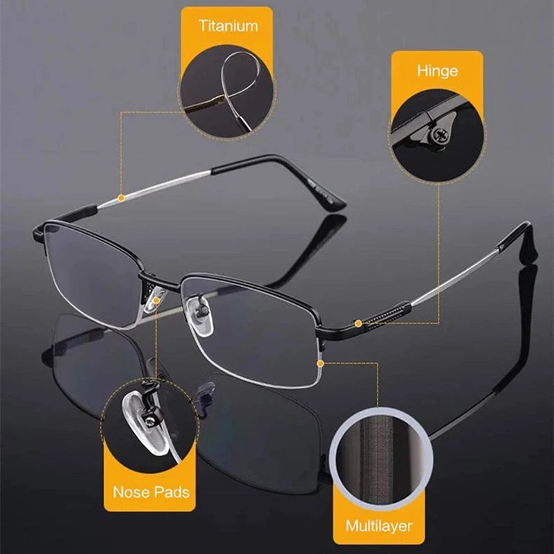 3 Pack Smart Bifocal Progressive Reading Glasses Men Women Anti-blue light Multifocal Presbyopia Eyewear 1.0 To 4.0