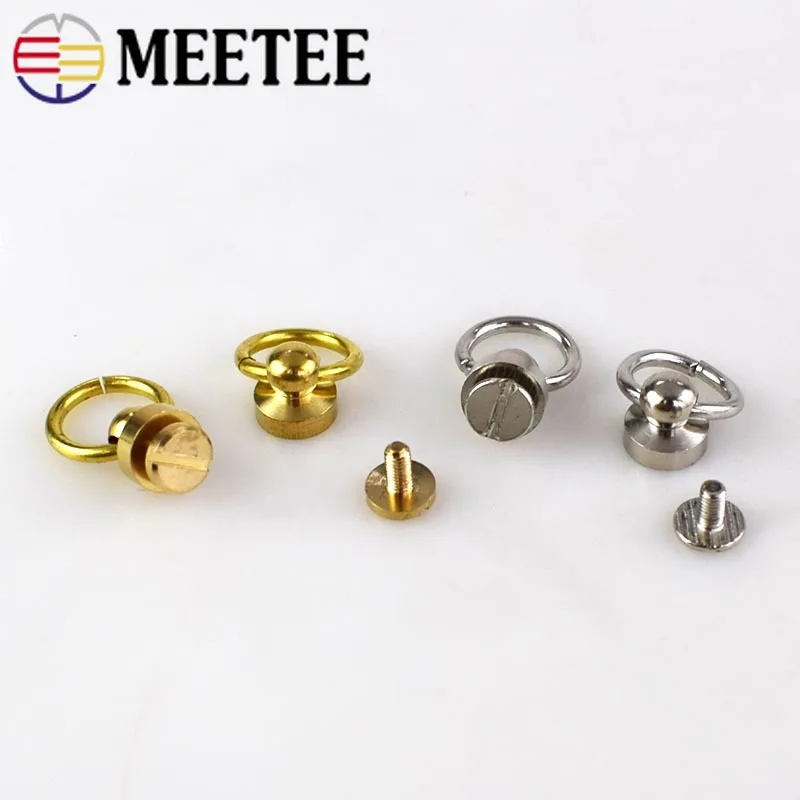 Круглые латунные винты шпильки для сумки вешалки ремней заклепки ногтей