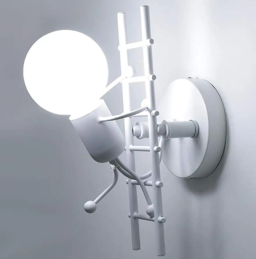 Дизайнерская настенная лампа для ванной комнаты уличные белые светильники