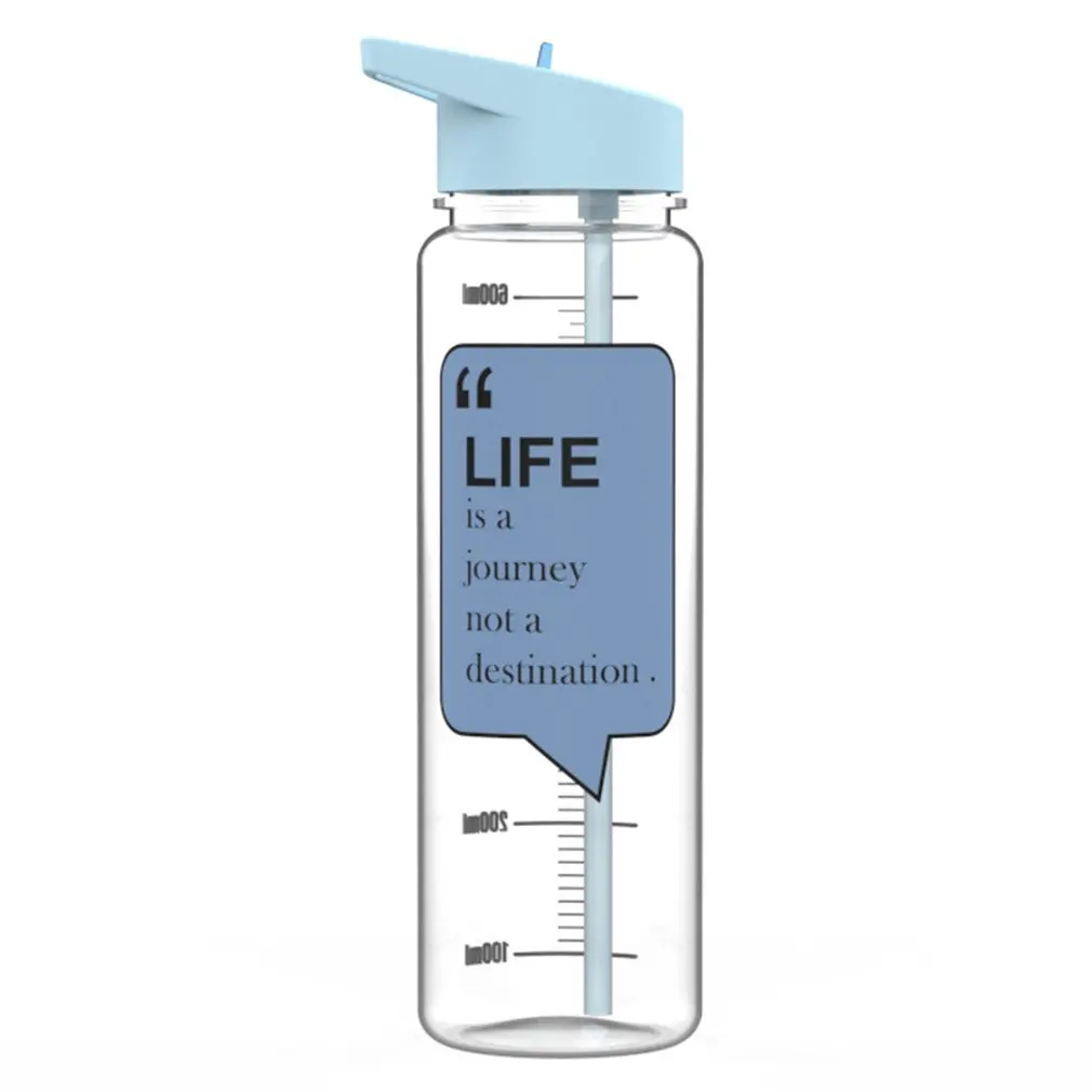 Water Cup Creative Modeling Sports Straw Plastic Cartoon Portable With Scale | Спорт и развлечения