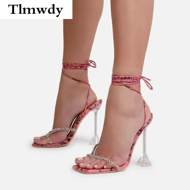 

Сандалии женские с открытым носком, босоножки-гладиаторы с ремешком на щиколотке, высокий каблук, пикантная модная обувь, лето 2021