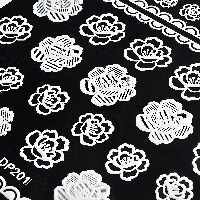 Популярные стильные новые наклейки для ногтей пластиковые 3 d стерео белые |