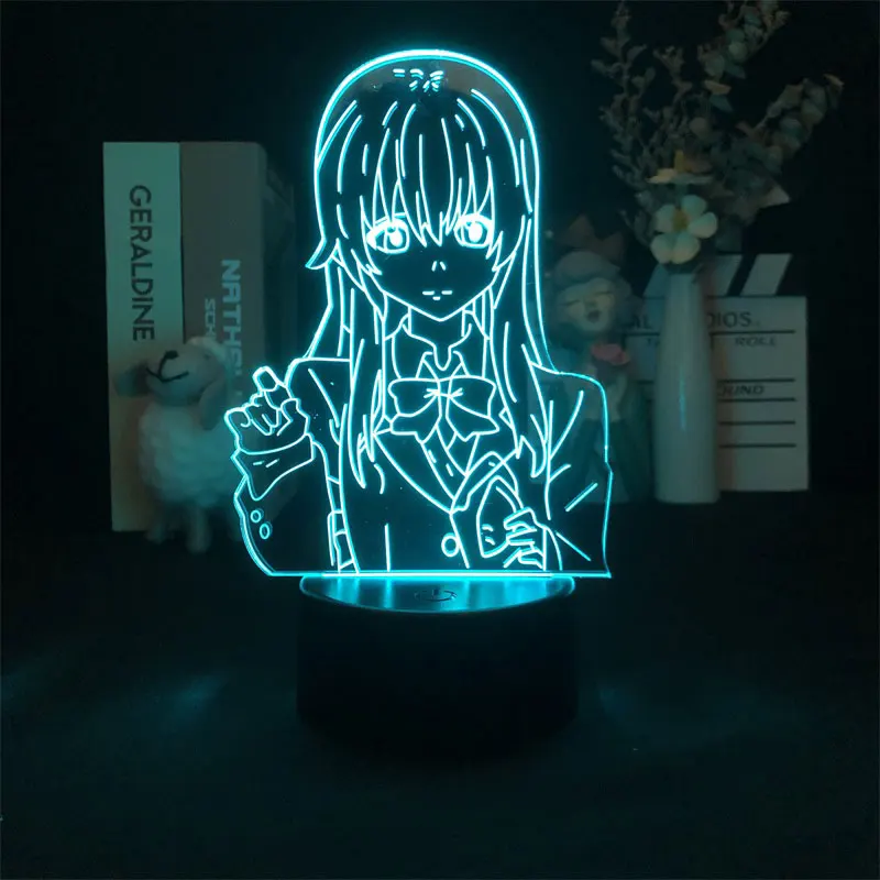 

3D Night Light Bluetooth Control for Bright Base Japanese Anime A Silent Voice Shouko Nishimiya Manga Colorful Decoration Table