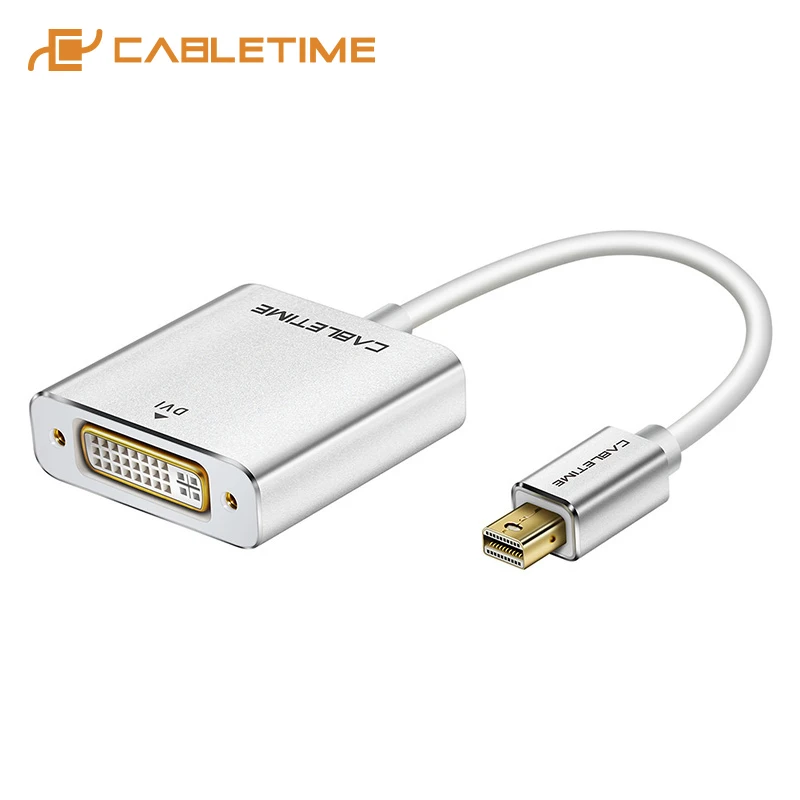 Переходник CABLETIME Mini Displayport на DVI позолоченный переходник DP M/F для MacBook Air Laptop Surface Pro
