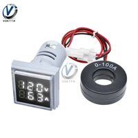 110v 220v ac 50 500v 0 100a square led digital voltmeter ammeter voltage current meter voltammeter car volt amp tester detector