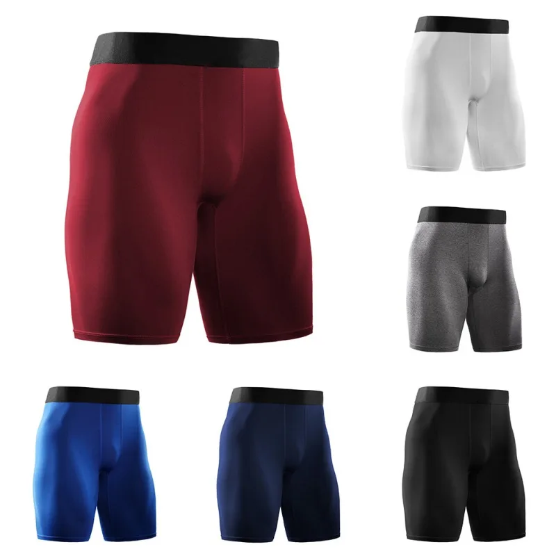 

Men Casual Sports Breathable Yoga Solid Color High Waist Slant Running Training Quick-drying Tight-fitting Stretch Fitness Short