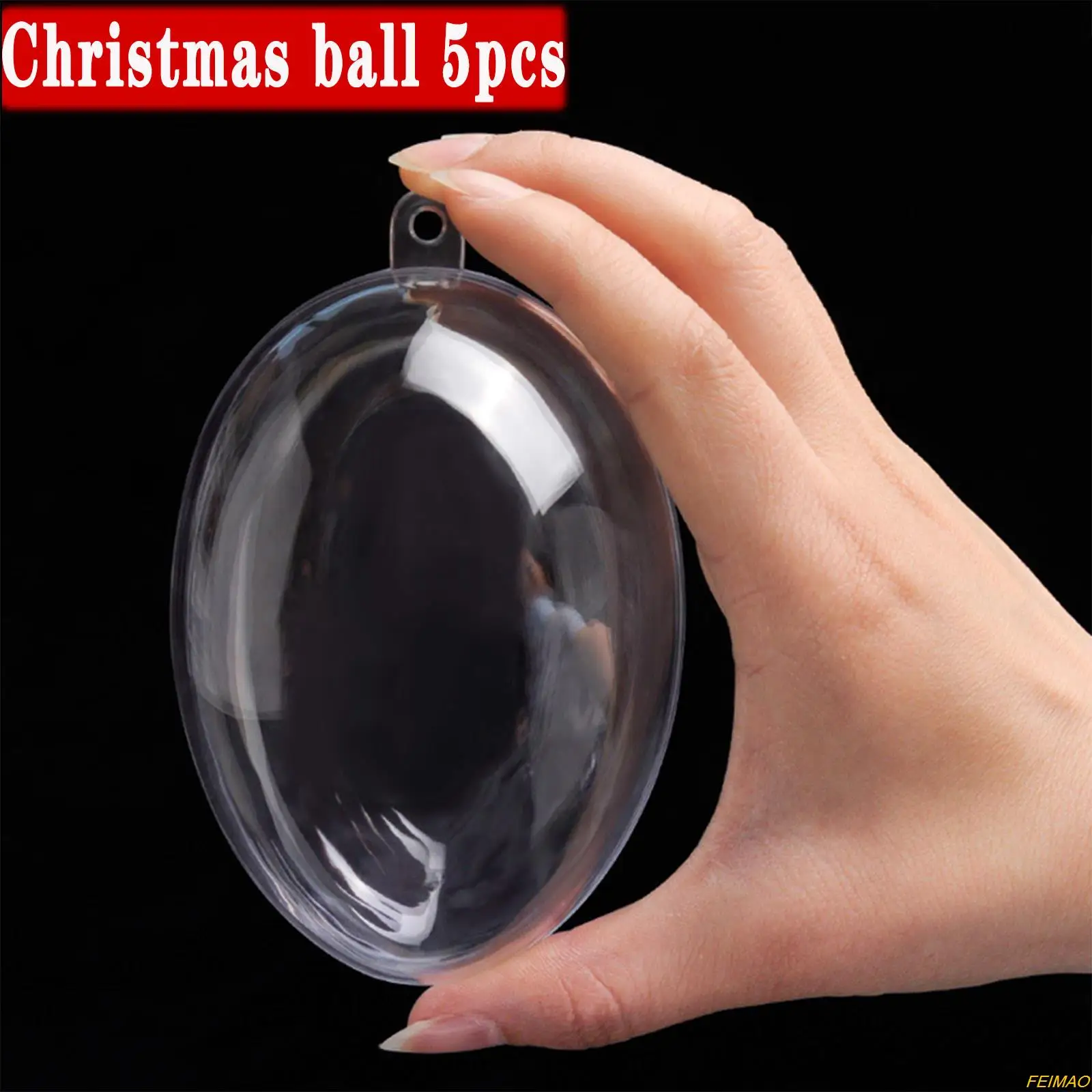 5 шт. новогодние прозрачные шарики |