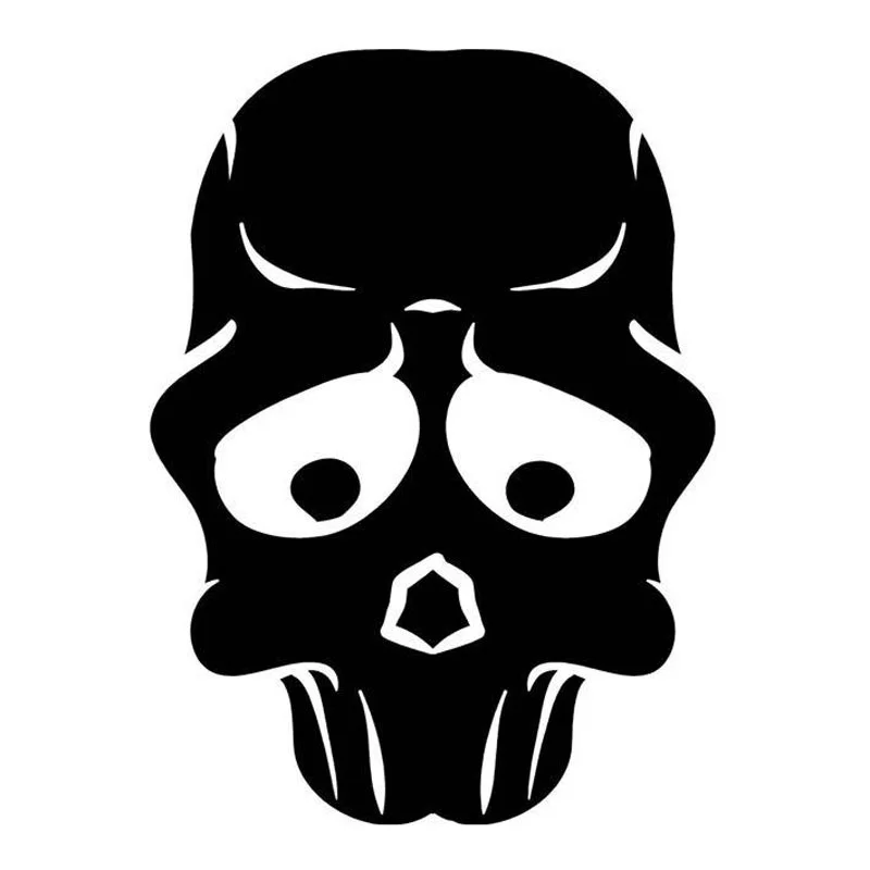 

11.8cm*16.2cm Quirky Skull Head Vinyl Stickers Decals Decor computer Styling