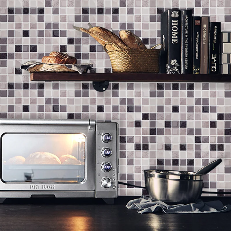 Vivid плитка самоклеящаяся красная водонепроницаемая виниловая 3D пленка и клей