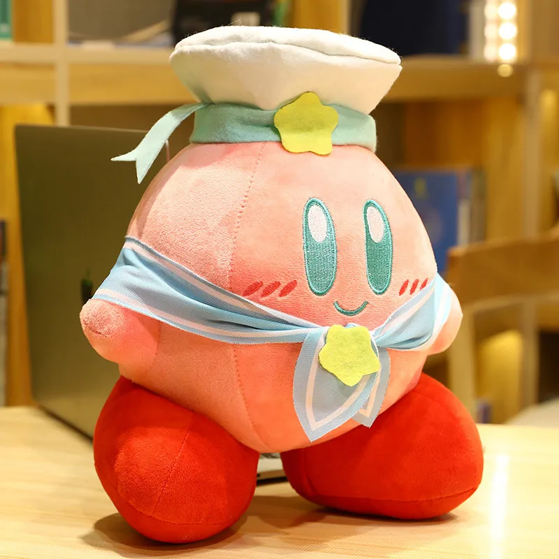 32 60cm kawaii kirby plush toy chef strawberry soft stuffed plush dolls anime peripheral game characters pillow kids stuffed toy free global shipping