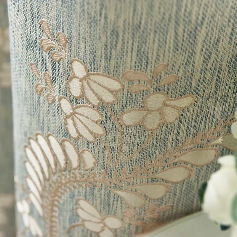 Занавеска в американском стиле Затемняющая жаккардовая ткань для гостиной