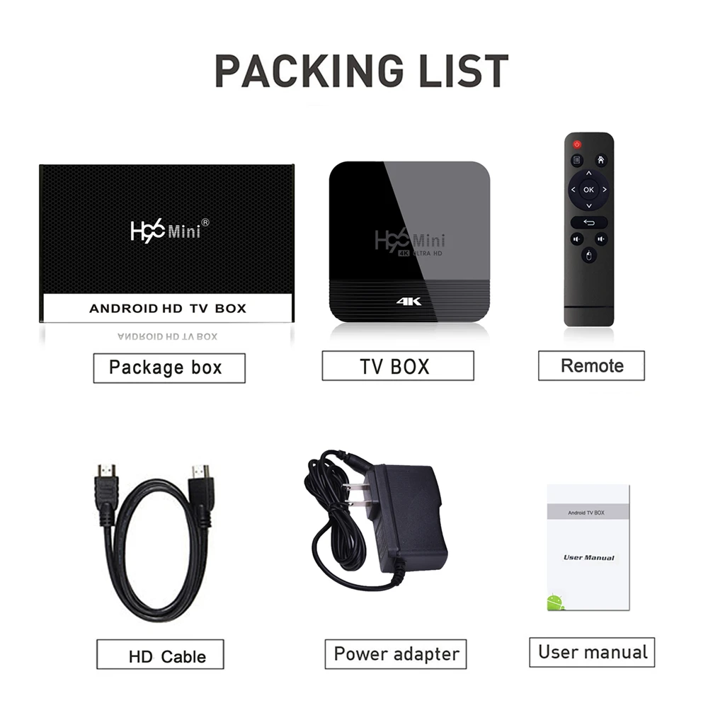 Smart TV Box H96 мини H8 Android 9 0 2G/16G RK3228A 2 4G/5G двойной WI FI BT4.0 4K HD Смарт медиаплеер ТВ Декодер