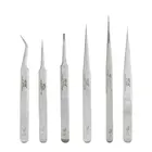 1 шт. Пинцет для ресниц из нержавеющей стали промышленный Антистатический пинцет накладные ресницы из норки удлинительные инструменты