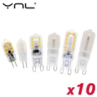 10 шт.лот G4 G9 Светодиодная лампа ACDC 12 В 220 В Высокое качество LED G4 2 Вт 3 Вт 5 Вт Светодиодная лампа люстра лампы заменить галогенный свет