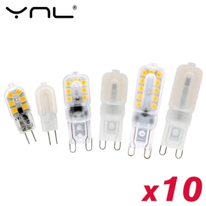 10 шт.лот G4 G9 Светодиодная лампа ACDC 12 В 220 В Высокое качество LED G4 2 Вт 3 Вт 5 Вт Светодиодная лампа люстра лампы заменить галогенный свет