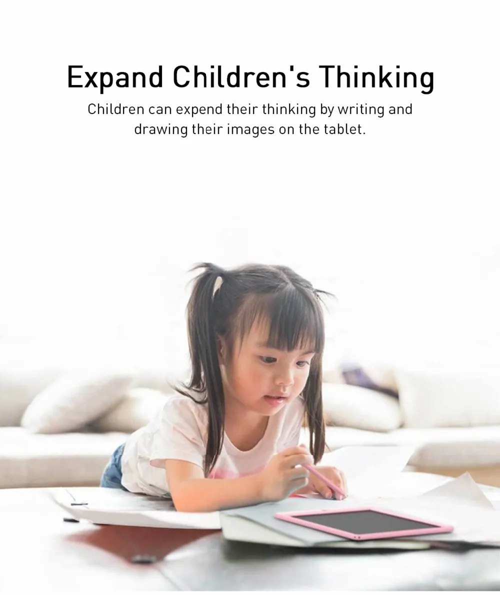 New Xiaomi Mijia Wicue 10 Inch Kids LCD Handwriting Board Drawing Tablet Pad for Children Green& Pink Writing | Электроника