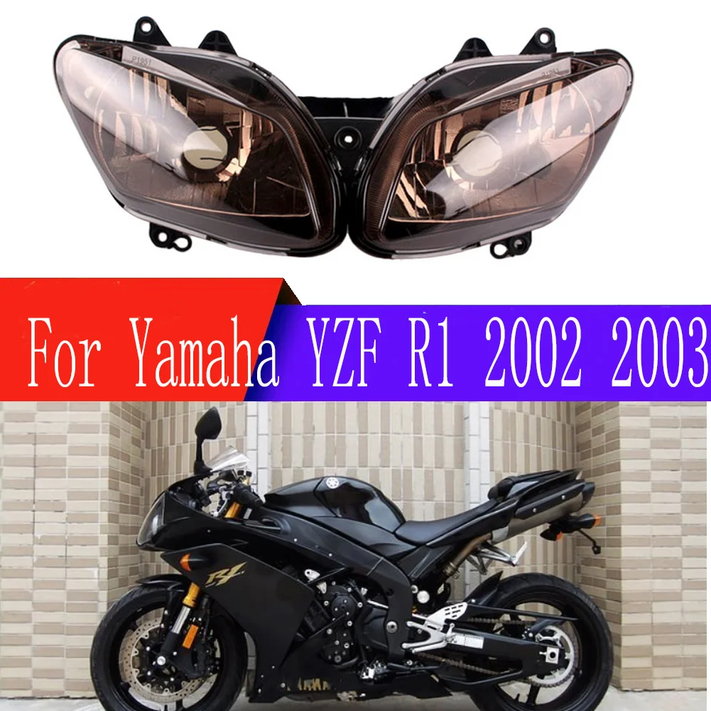 

For Yamaha 1000 YZF-R1 2002 2003 YZFR1 Cafe Racer Motorcycle Accessories Front Headlight Headlamp Head Light Lighting Lamp R1