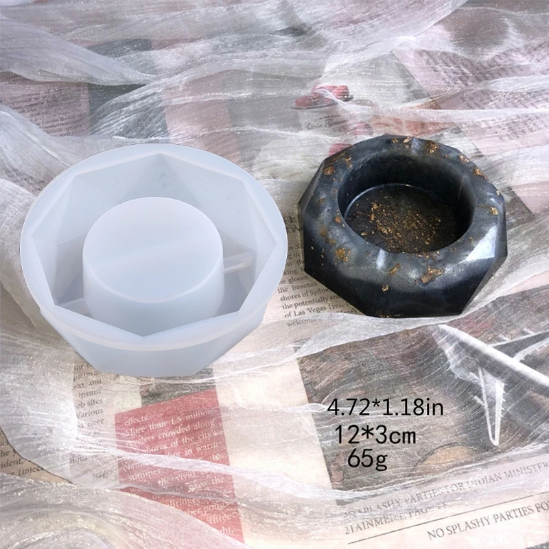 

XXFD Crystal Epoxy Resin Mold Round/Square/Rhombus/Polygon Ashtray Casting Silicone Mould DIY Crafts Jewelry Making Tools