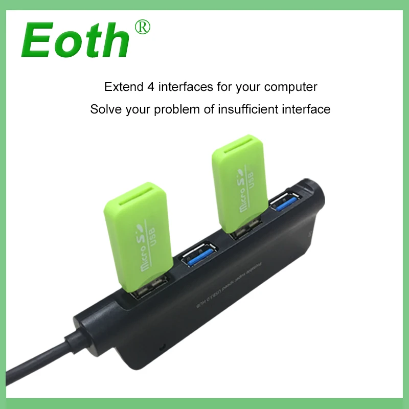 Eoth USB 3 0 концентратор внешний 4 Порты и разъёмы разветвитель 4-Порты USB3.0 хаб