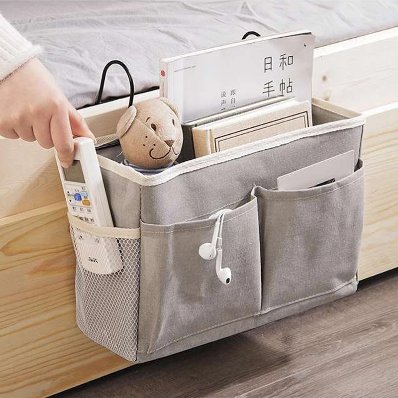 Desktop Storage Basket Magazine Sundries Toy Storage Bag Bedroom Bedside Cosmetic Book Organizer For Stationery Storage Box