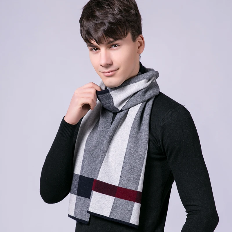 Зима 100% натуральная шерсть шарф Для мужчин обертывания 2021 бренд Платки пашмины