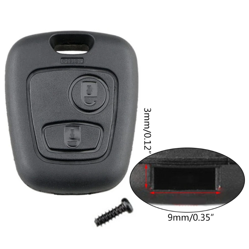 

Car Key Shell Remote Control Replacement Dustproof Key Case 2 Button Compatible for Citroen C1 C2 C3 C4 Peugeot- 206 207 B36B