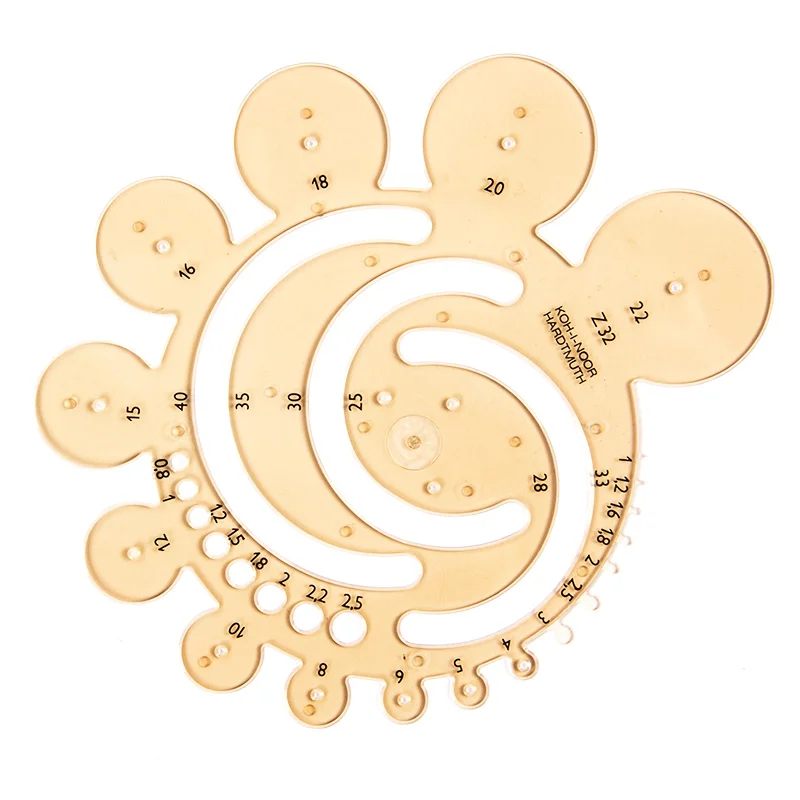 

2pcs Quality Radius ruler Professional Surveying And Mapping Drawing Tools Foot Ten Kinds Of Style Multipurpose Template Ruler