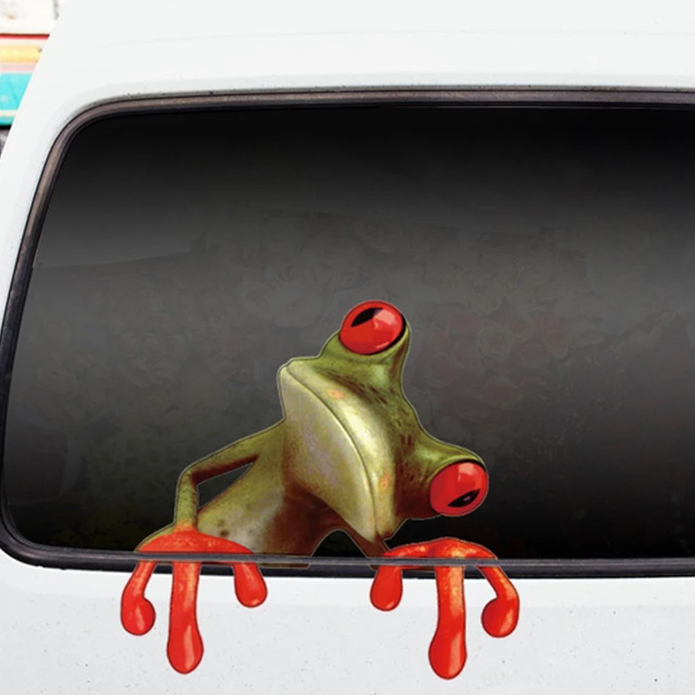 Забавный 3D мультфильм красочные лягушки стикер автомобиля Наклейка виниловая