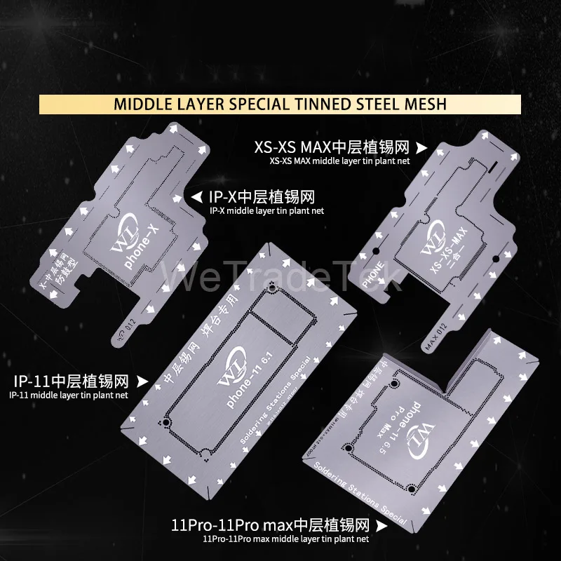 Трафарет для реболлинга BGA WL среднего слоя телефона 11 Pro Max XSMAX XS X ремонтный