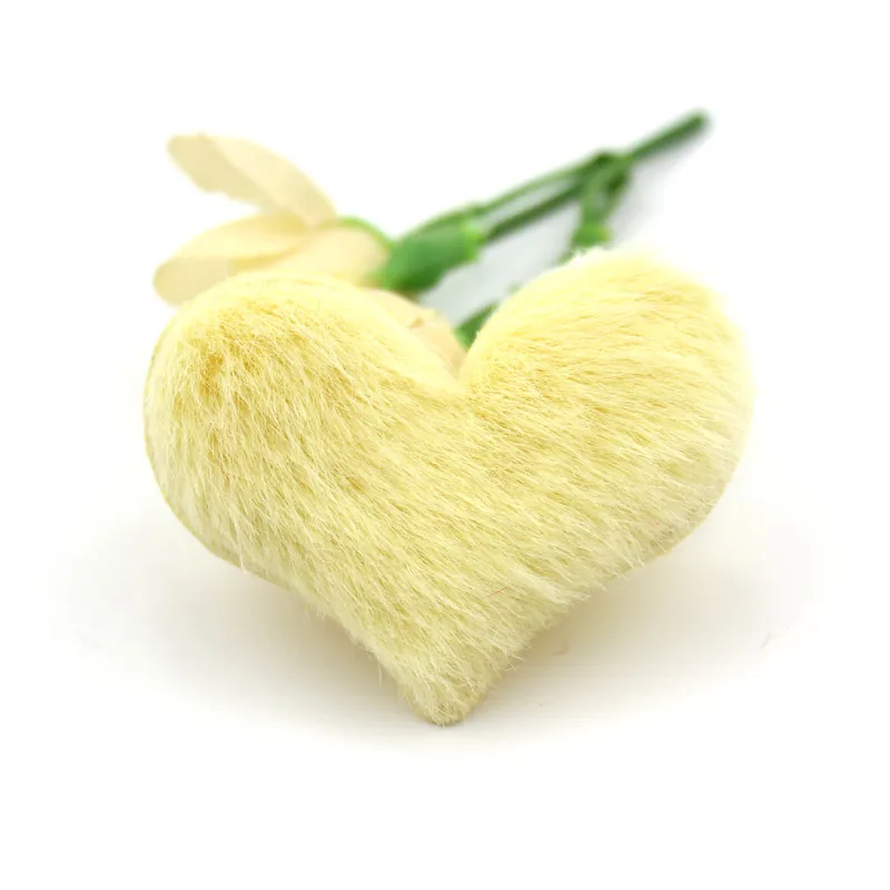 Аппликации с плюшевой подкладкой в виде сердца для детей 24 шт. 3 8*5 см заколка