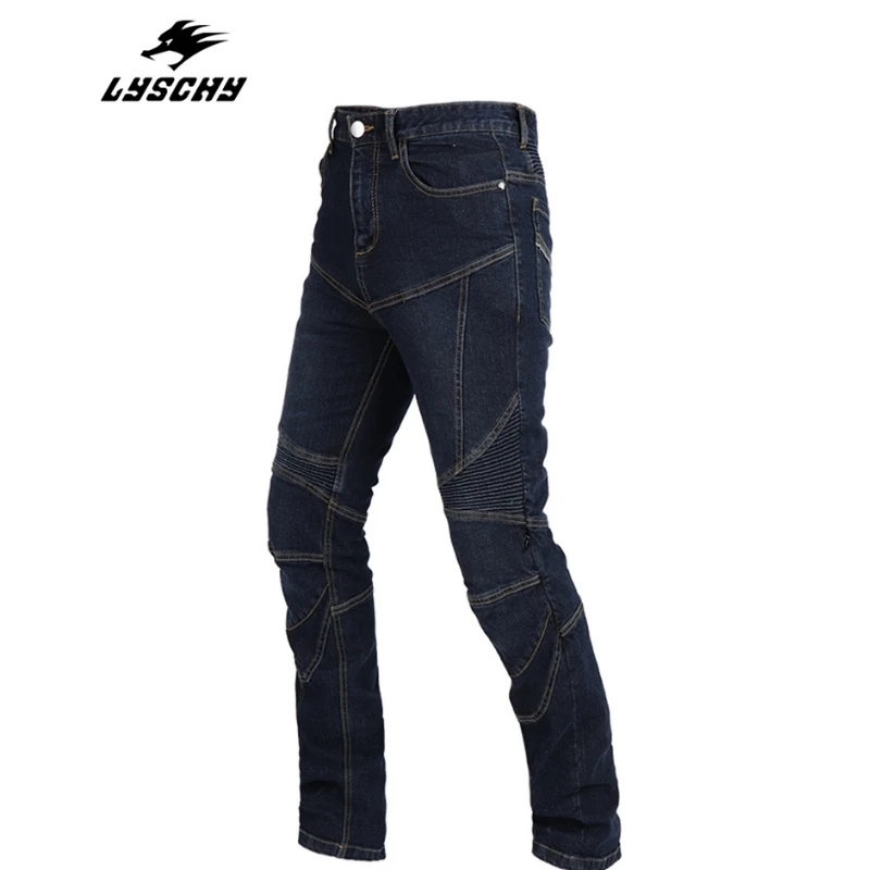 

LYSCHY Jeans Motorcycle Men's Pants Summer Moto Jeans For Motocross Riding Pants Waterproof Motorbike Protective Jeans Trousers