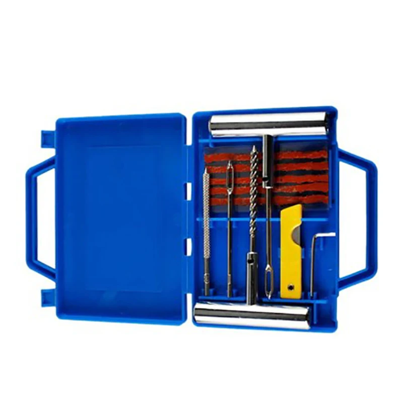 

New 11pcs Professional Repair Kit Plug Set Tyre Repair Kit Car Van Motorcycle Bike Emergency Heavy Duty Tubeless Tire Puncture