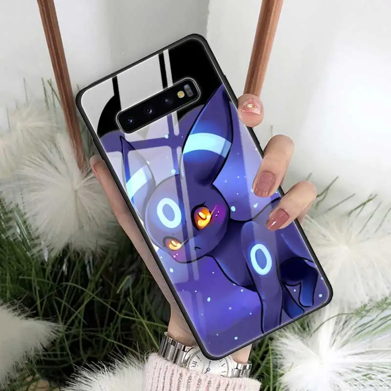 16 Чехол из закаленного стекла с рисунком eevee для samsung Galaxy S10 S10e S9 S8 Note9 Note 10 Plus 5G A50 A30 края из ТПУ - Цвет: 16