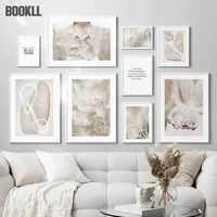 white dandelion girl flower abstract quotes wall art canvas painting nordic posters and prints wall picture for living room home