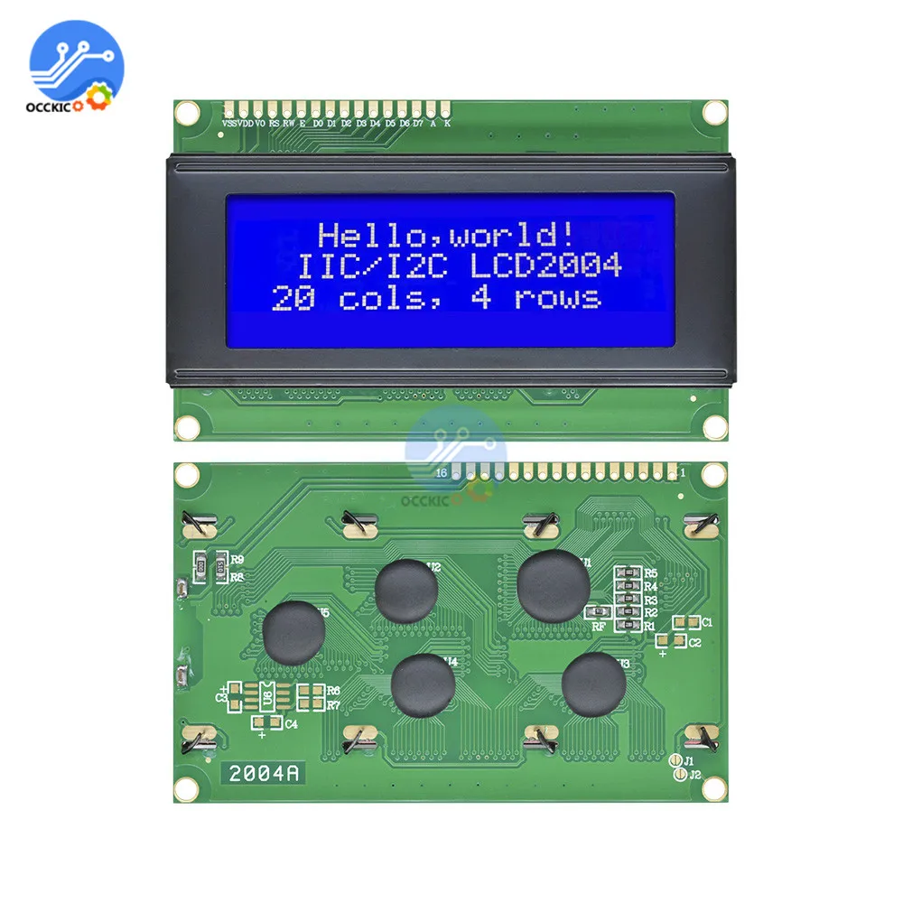 2004 ЖК-дисплей Экран модуль Синий Подсветка 5V HD44780 ЖК-дисплей плата контроллера межсоединений интегральных схем/I2C ЖК-дисплей Экран дисплея монитора для Arduino