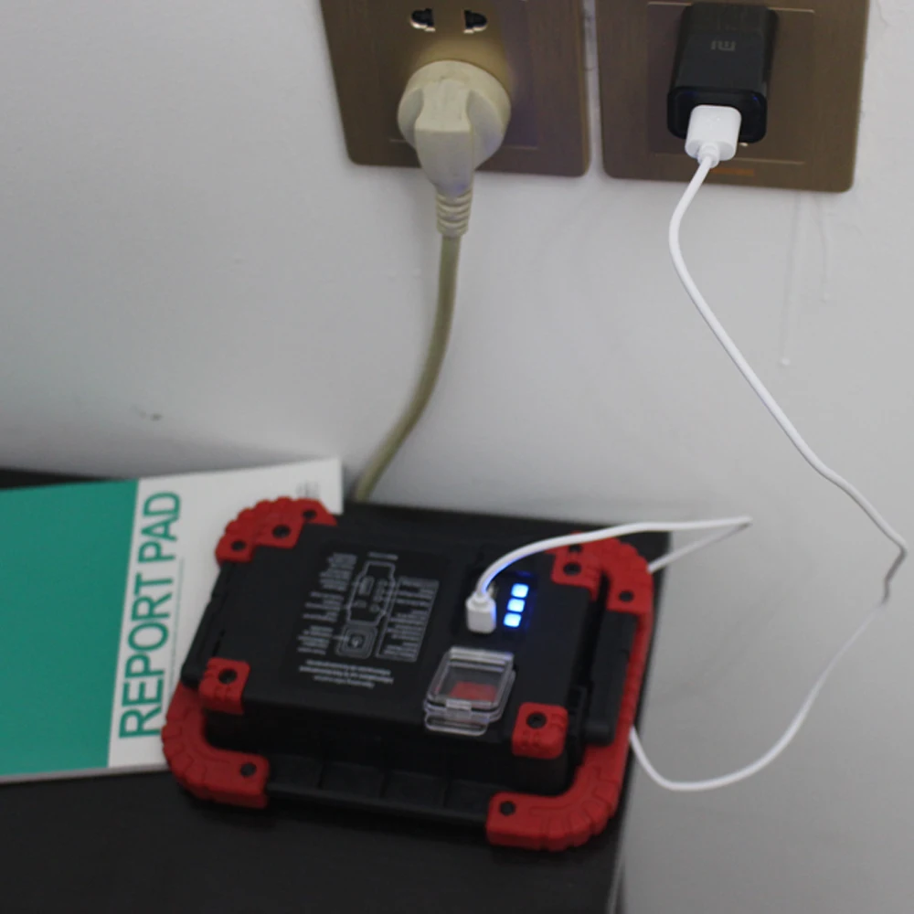 Портативный USB прожектор 30 Вт поисковый светильник COB Светодиодный точечный